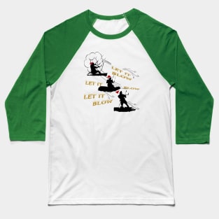 Festive Christmas Seasonal Holiday Kitesurfing 6 Baseball T-Shirt